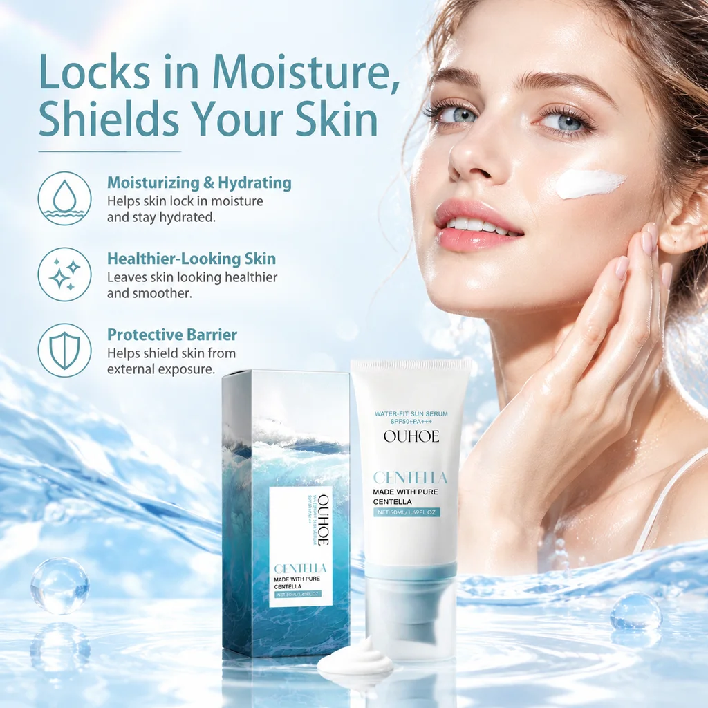 New Moisturizing Face Sunscreen SPF Protection, Lightweight Hydrating Sun Cream, Non Greasy Daily UV Care for Face and Neck