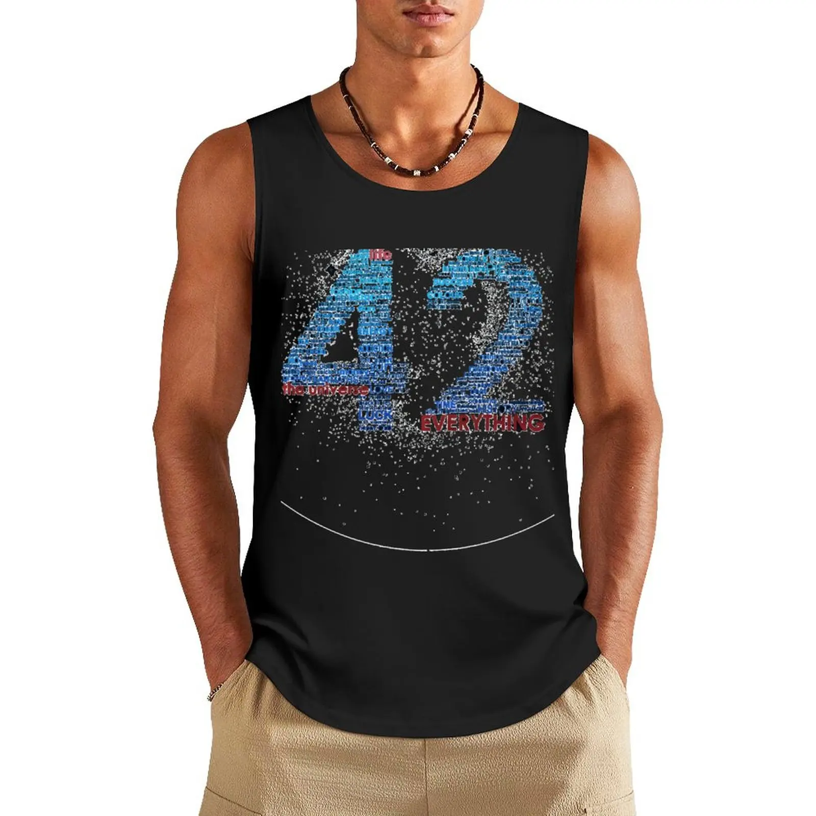 Life,-The-Universe,-and-Everything--Hitchhiker&x27;s-Guide-to-the-Galaxy-Essential-Essential-T-Shir Tank Top anime gym