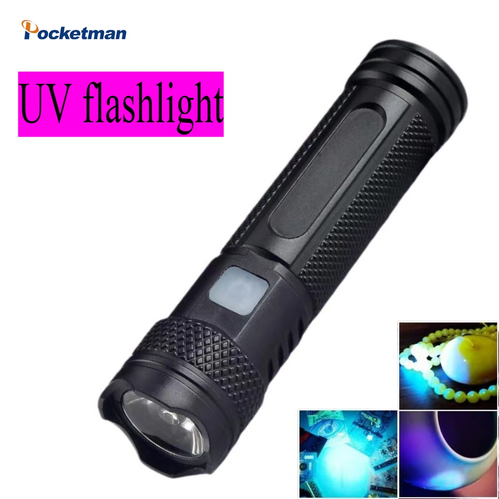 

365 нм УФ-фонарик Мини USB перезаряжаемые ручные фонари портативный ручной ультрафиолетовый фонарик для обнаружения пятен домашних животных клопов