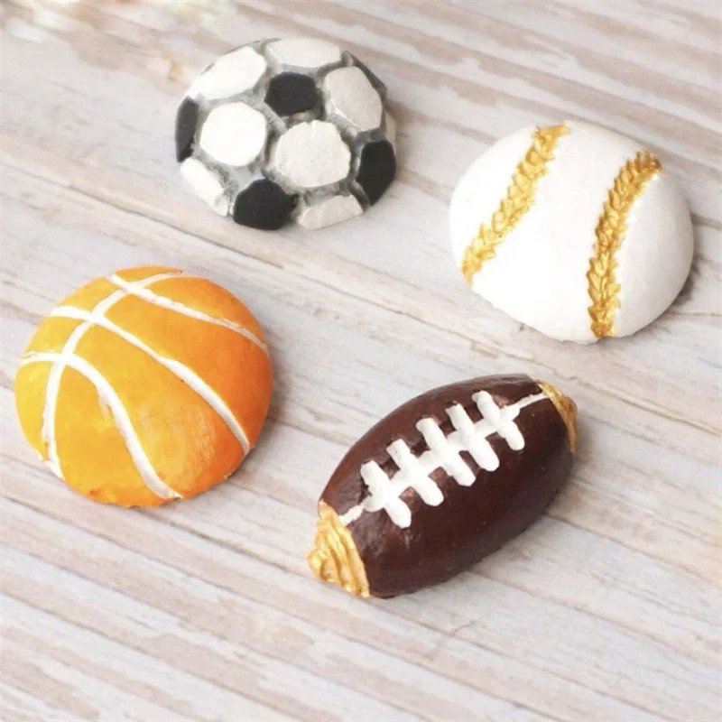 Sport Ball Fondant Silicone Mold Football Basketball Tennis Party Candy Chocolate Gumpaste Moulds DIY Cake Decorating Tools