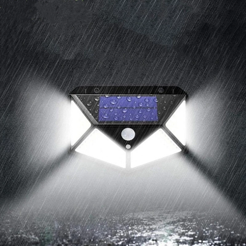 

100 LED Ip65 Solar Light Outdoor Solar Lamp PIR Motion Sensor Wall Light Waterproof Solar Powered Sunlight for Garden Decoration
