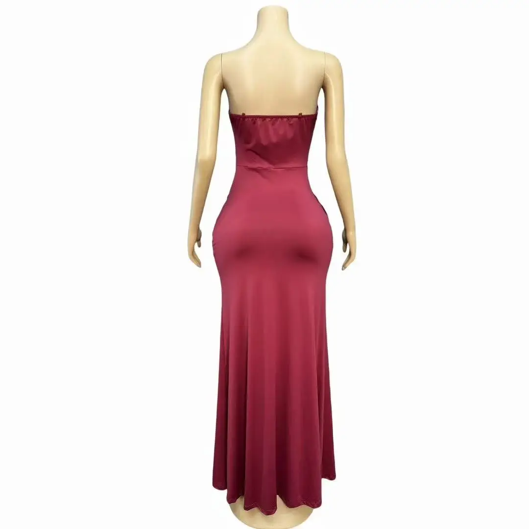 Sexy High-end Shiny Gold Mirrors High split Tube Dress Cocktail party Wedding Evening Gown Red carpet Show Elegant Stage Outfit