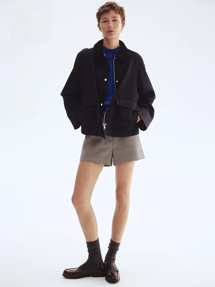 

Прочная хлопковая рабочая одежда Jaet Barn Sle ort Верхняя одежда для женщин H & M Простая версия с подставкой из полиэстера и нейлона