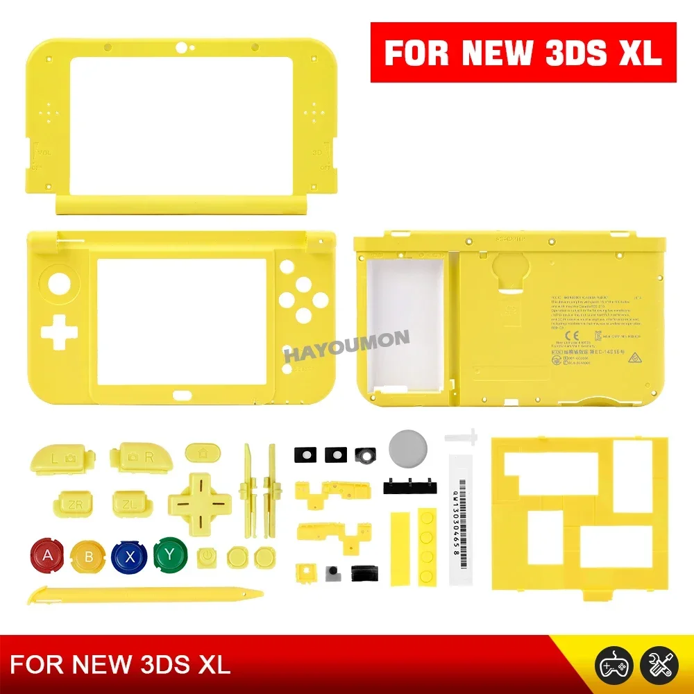 Middle Frame Housing Shell For NEW 3DS XL Back Battery Cover and Middle/Screen Frame with Full Buttons For New3DS LL/New 3DSXL