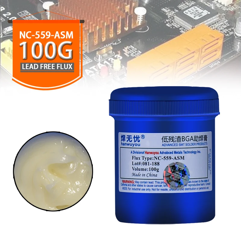 1Pcs NC-559-ASM 100g Solder paste BGA SMT no-clean solder paste For SMT BGA Reballing Soldering Welding DIY Repair Tool