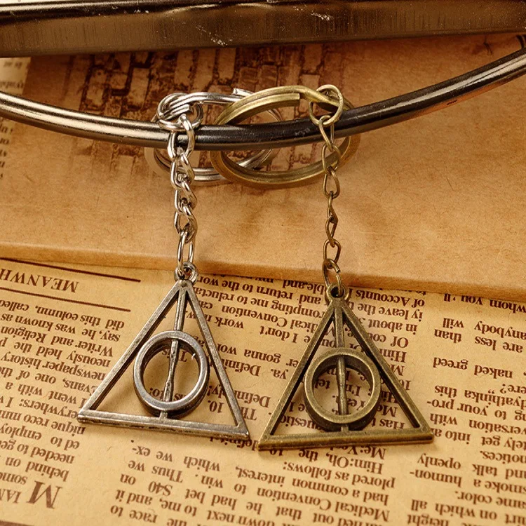 New Arrival The Deathly Hallows Alloy Pendant Key Rings Keychain  Triangle Key Chains