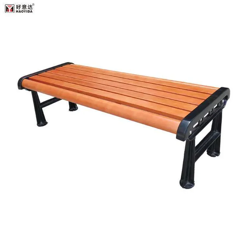 for Manufacturer Anticorrosive Wood Park Chair Outdoor Bench Cast Aluminum Finished Leisure Seat Community Square Public Row