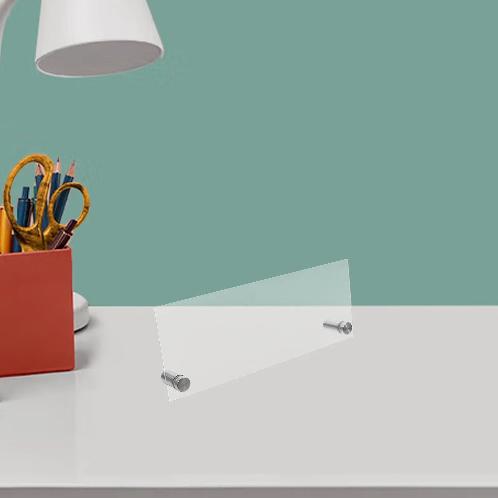 

Acrylic Desk Name Plate Clear Blank Desktop Sign For Office School Party Wedding Name Tags Professional Office Supplies