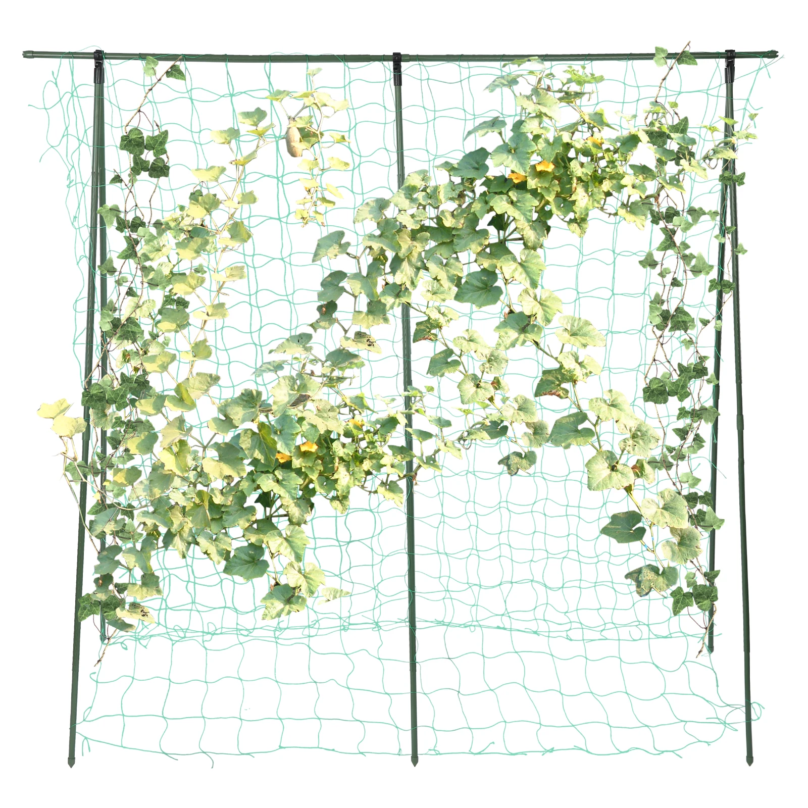 6*7,55ft Gartenrankgitter für Kletterpflanzen – Garten-Tunnelrankgitter aus Metall, gewölbter Gurkenständer mit Kletternetz für Erbsen und Rosen – Detail 15