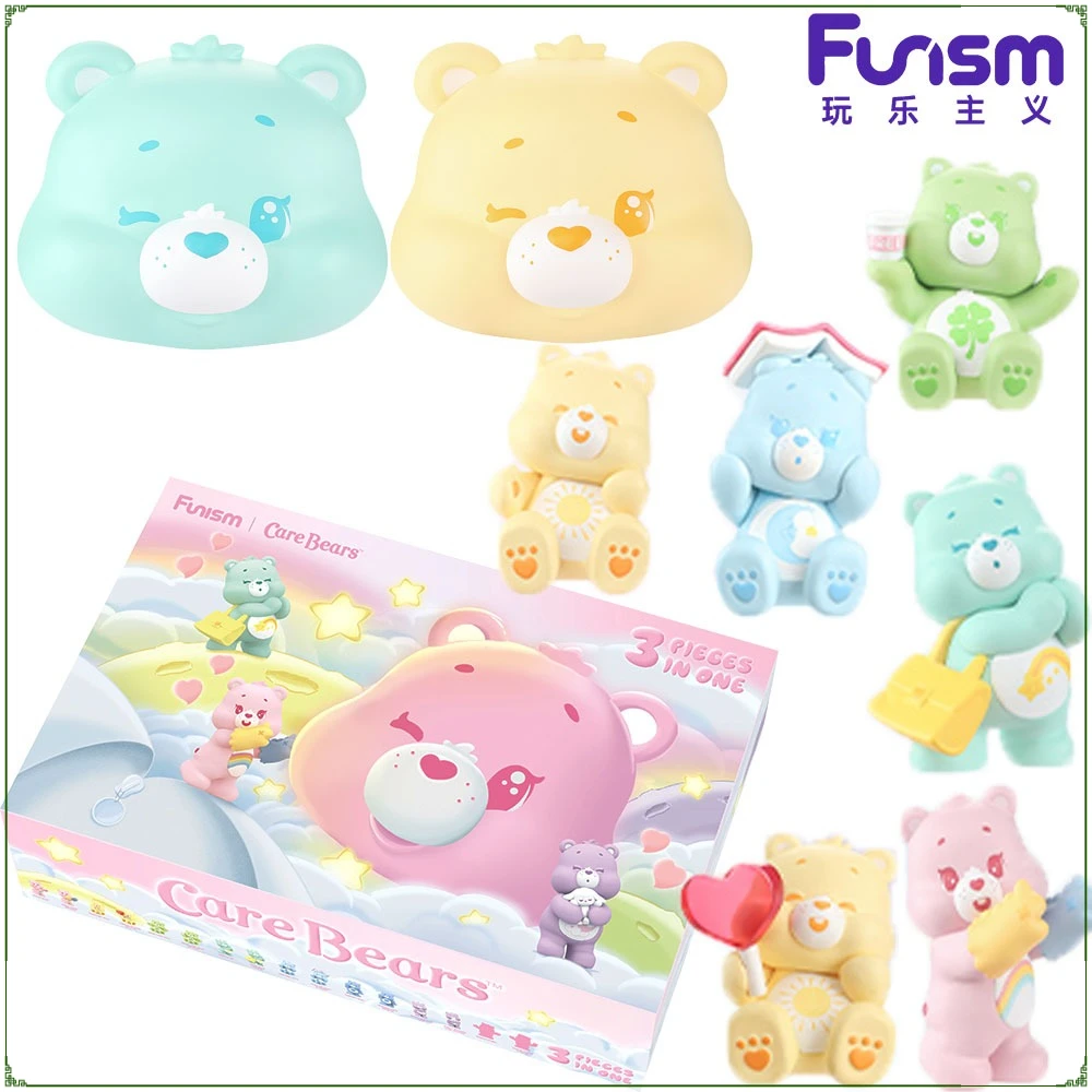 

New Genuine FUNISM CareBears Micro Light Daily Series Cute Bear Head Mini Blind Box Decoration Ornament Fashion Birthday Gifts