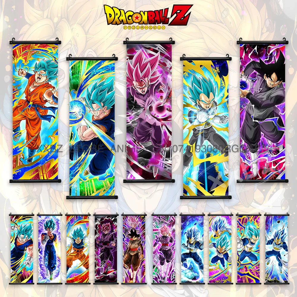 

Dragon Ball Scrolls Pictures Anime Posters Wall Artwork Saiyan Figures Goku Hanging Painting Gotenks Canvas Home Decoration Cafe