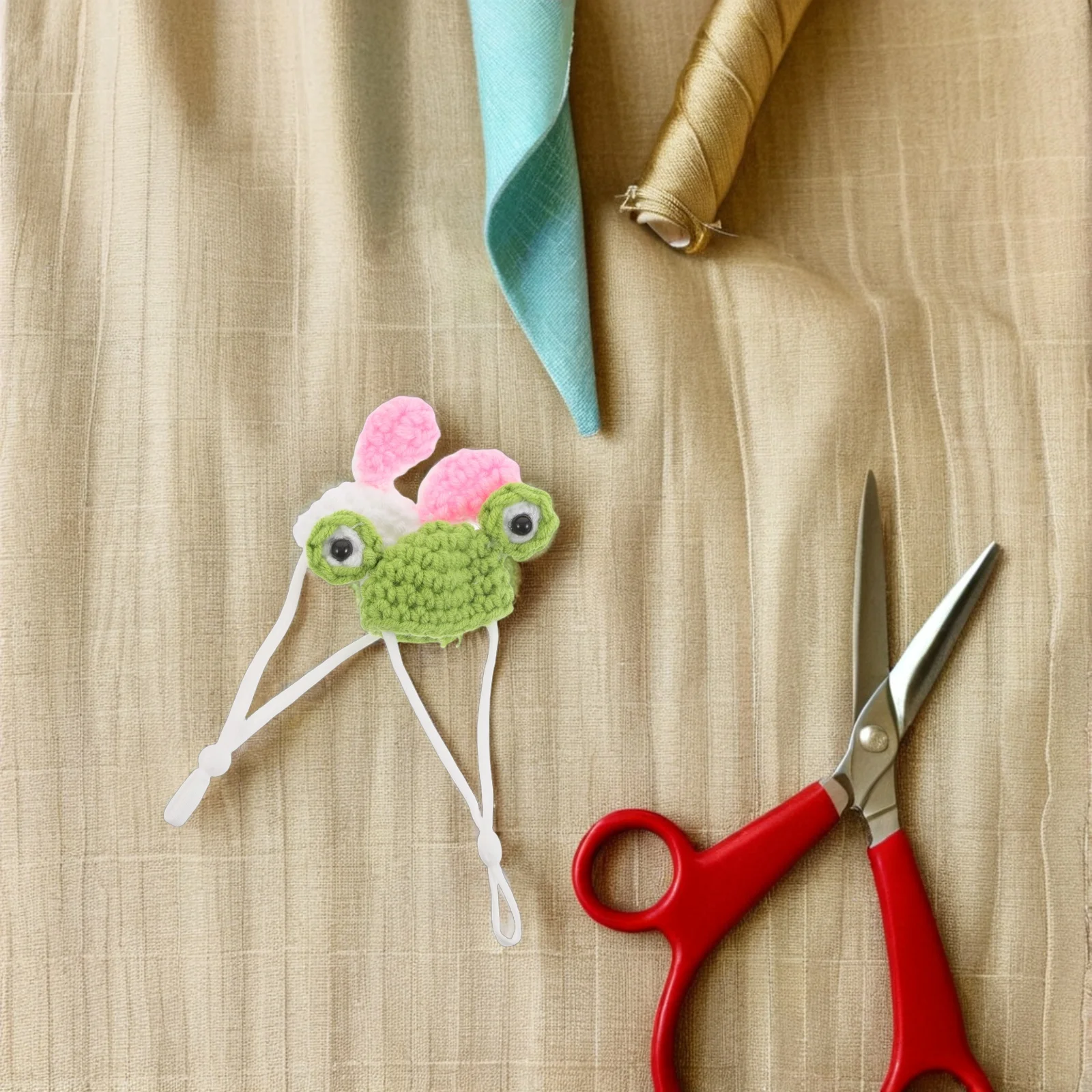 

2Pcs Small Pet Hats Mini Knitted Headwear Comfortable Lightweight for Hamsters Parrots Lizards Costume Mini Pet Snake Hat