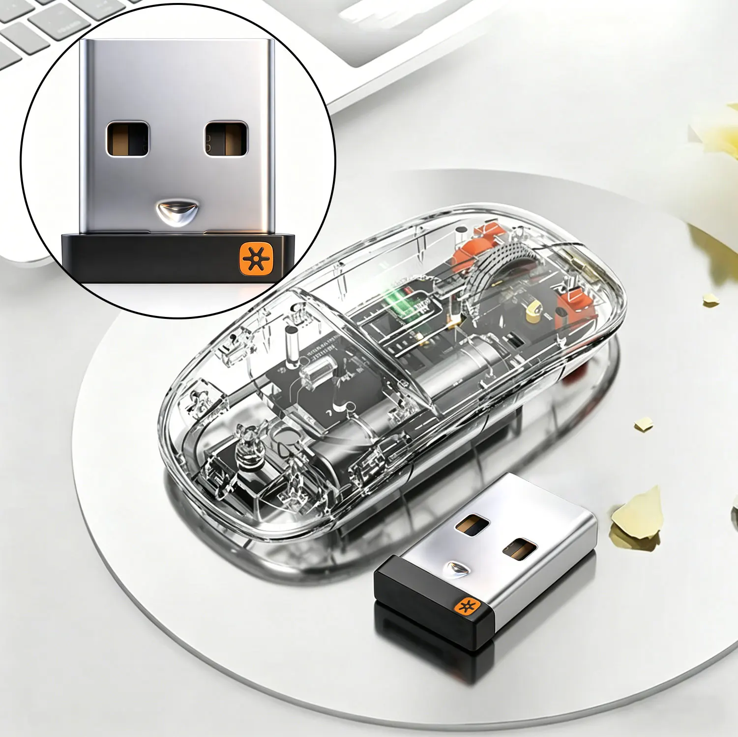 

USB Receiver For Unifying USB Adapter Mouse Keyboard Supports 6 Devices Wireless Dongle Plug&Play for Logitech Mouse Keyboar