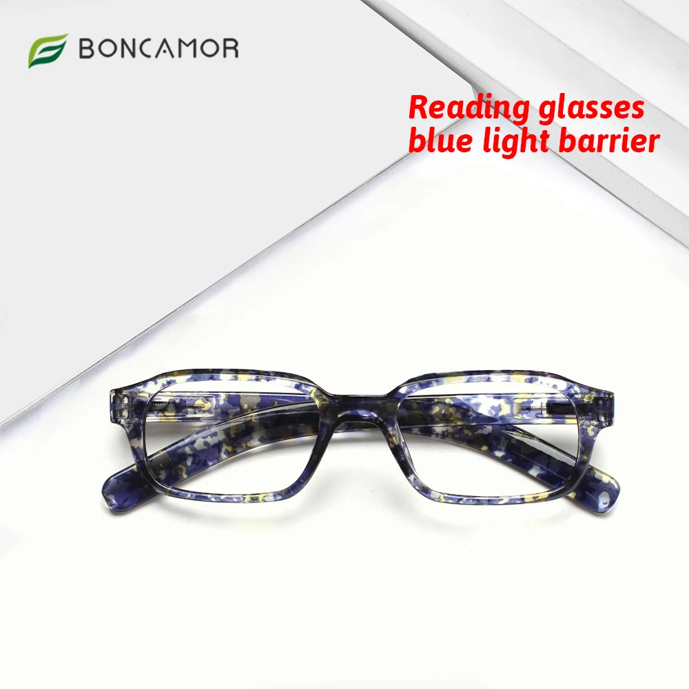 Boncamor 2022 New Autumn Reading Glasses Spring Hinge Blue Light Blocking Anti UV Anti Glare Computer Eyeglasses Men Women