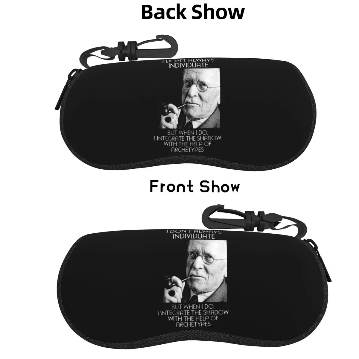 

Carl Jung - Individuate 2 Shell Glasses Case Protective Sunglasses Box Women Men Soft Eyeglass Bag Pouch