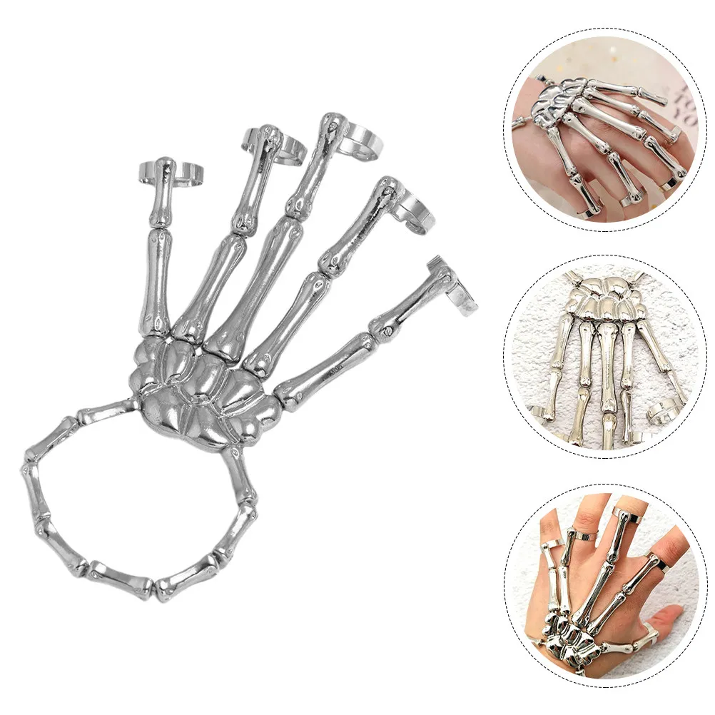 2Pcs Hand Chains Bracelet For Photo Shoot Accessory Teen Retro Alloy Gothic Jewelry Halloween Christmas Cosplay