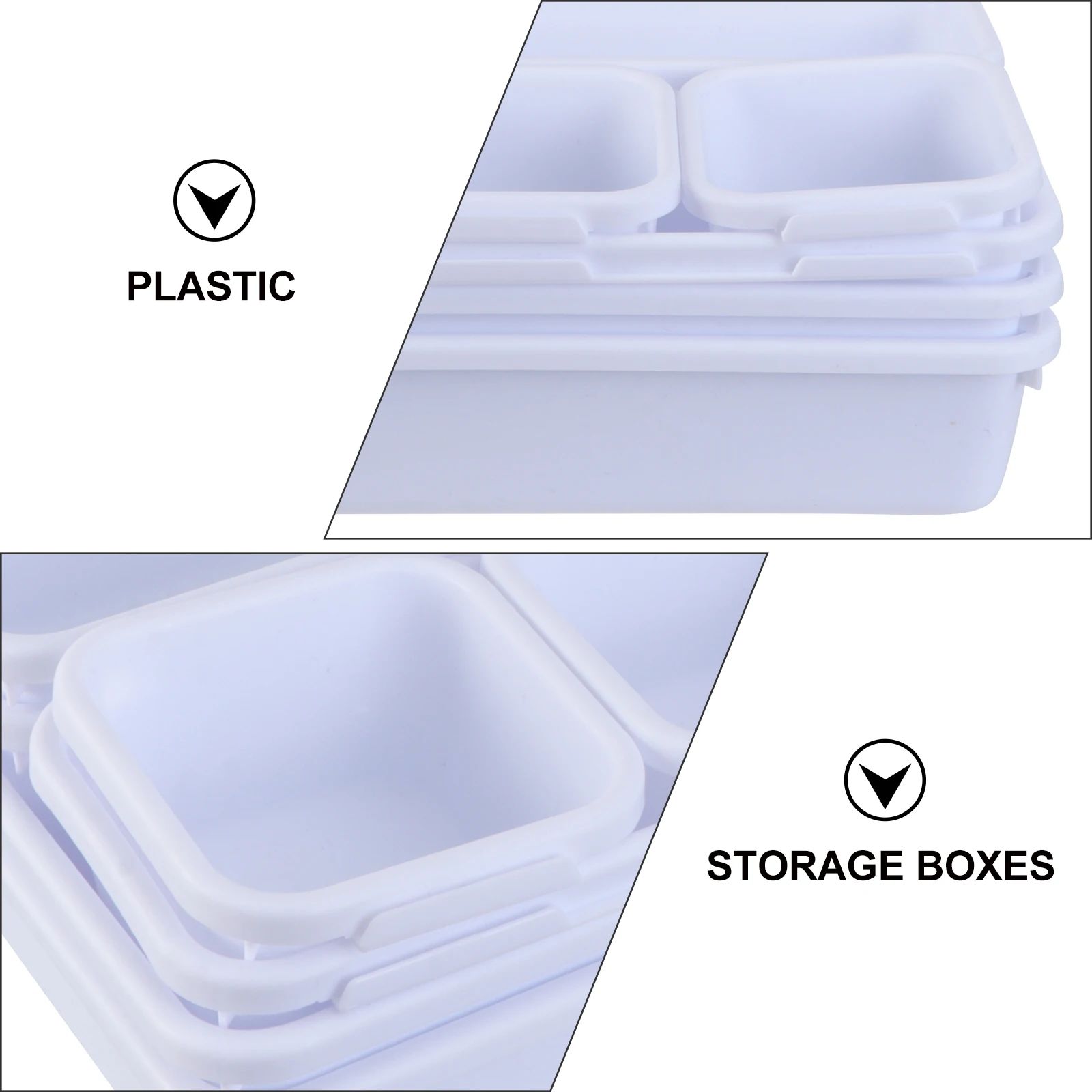 

8 Pcs Small Storage Box Desk Drawer Plastic Bin Organizer Desktop Organizing Case Sundry Organiser Boxes Tabletop