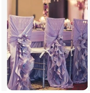 Multi Color Choose Customized Romantic Chiffon Chair Sashes Band Wedding Chair Cover Decoration Normal Size