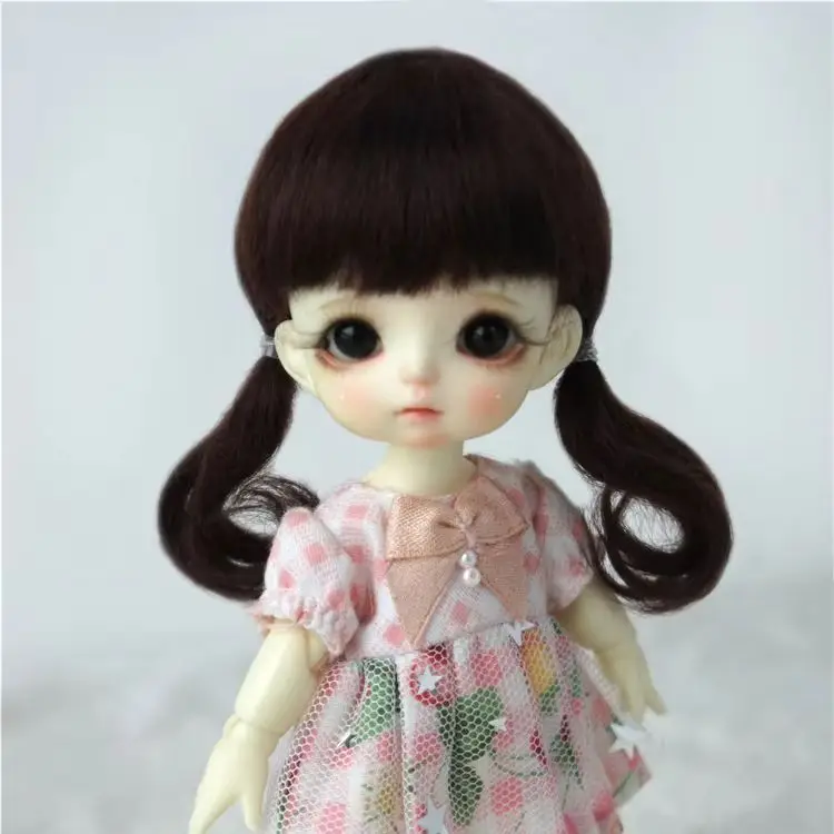

JD357 Wig 1/12 1/8 1/6 1/4 1/3 Twin Braid BJD Mohair Wigs For Size 3-4inch to 10-11inch Doll Hair Tiny OB11 YOSD MSD SD Blythe