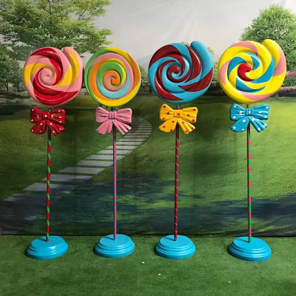ff-Hot Sale Fiberglass Candyland Party Supplies Decorations Backdrop Candy Land Decor Props Background Accessories！