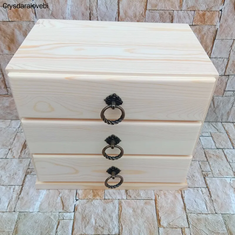 

Solid Wood Storage Box Desktop Household Wooden Cosmetic Office Supplies Multi-layer Drawer Type Office Locker Finishing Box