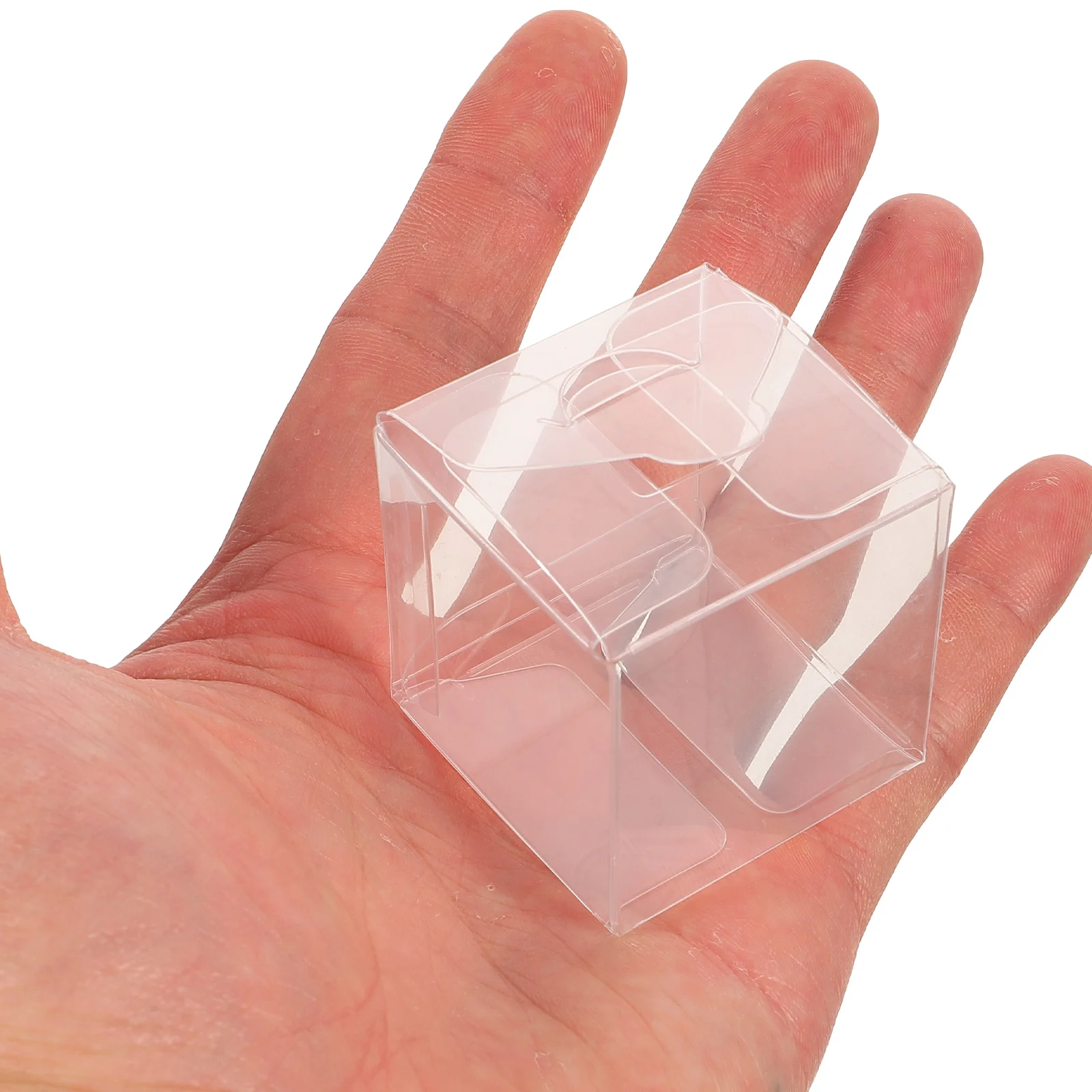 

10Pcs Transparent Plastic Candy Boxes Clear Square PP PVC Packaging for Wedding Party Baking Gifts Cupcakes Favor Display