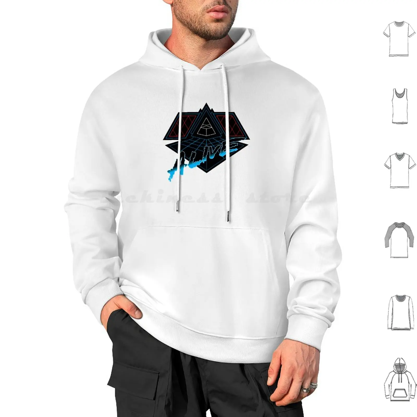 Alive sweats à capuche manches longues Daft Alive Geek Freak Superfreak Punk