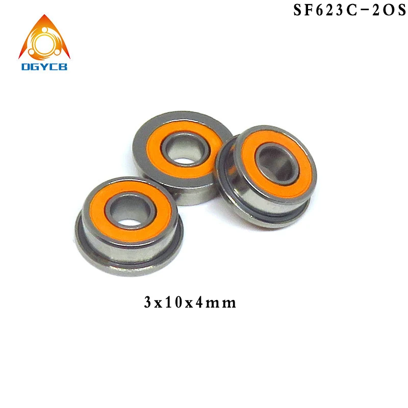 Imagem -04 - Rolamentos de Flange de Esferas Cerâmicos Híbridos para Impressora 3d Sf695 2rs cb Voron Mobius Sf695c 2os 5x13x4 10 Pcs