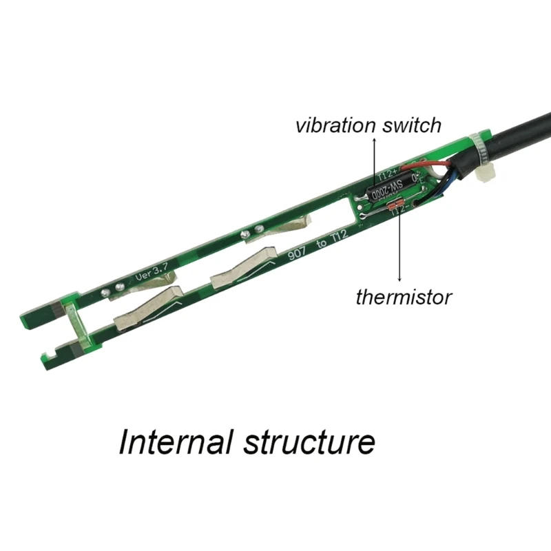 12-24V Adjustable Temperature Soldering Iron Handle for T12 Soldering Station Dropship