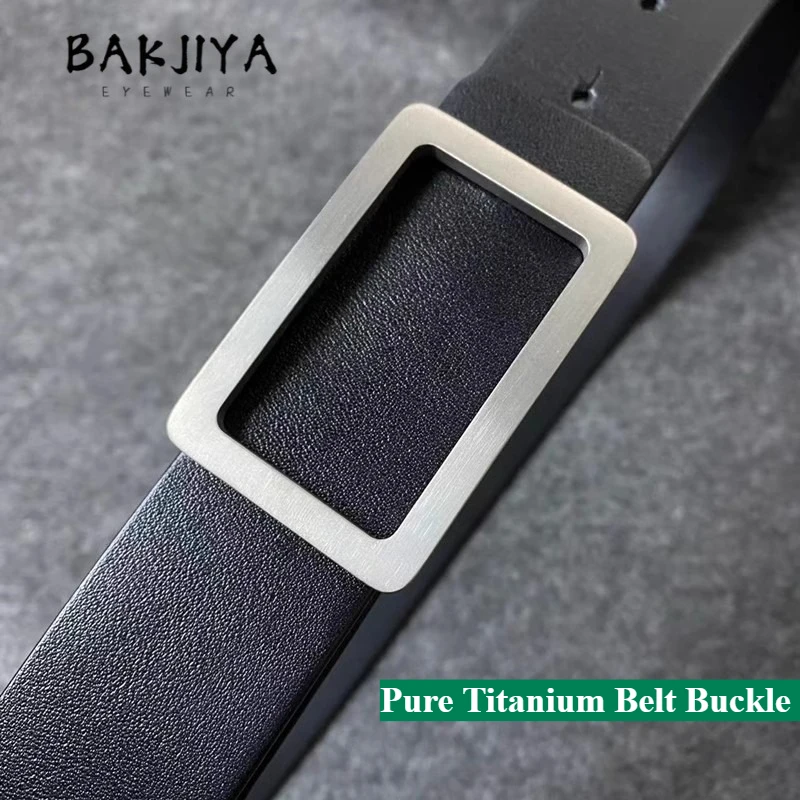 

1pc Pure Titanium Belt Buckle 35mm/38mm Flat Pin Buckles, Rustproof Anti Allergy Fashion Hollow Out Unisex Jeans Belt Clasp Haed