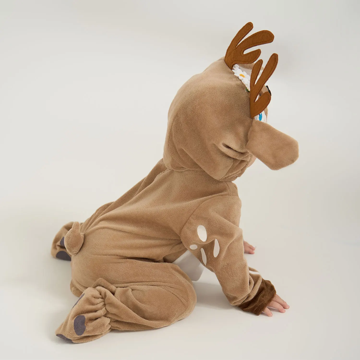 Little Deer Fawn Costume for Baby Boys Girls 12M 18M 24M 2pcs/Set Hood Romper With Shoes Halloween Purim Fancy Dress Umorden