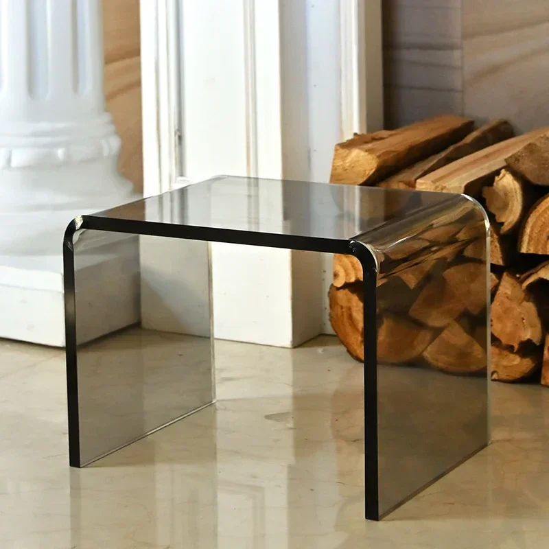 Transparent Plastic Acrylic Shoe Stool Simple Modern Fashion Creative Low Stool Net Red Stool Footstool Home