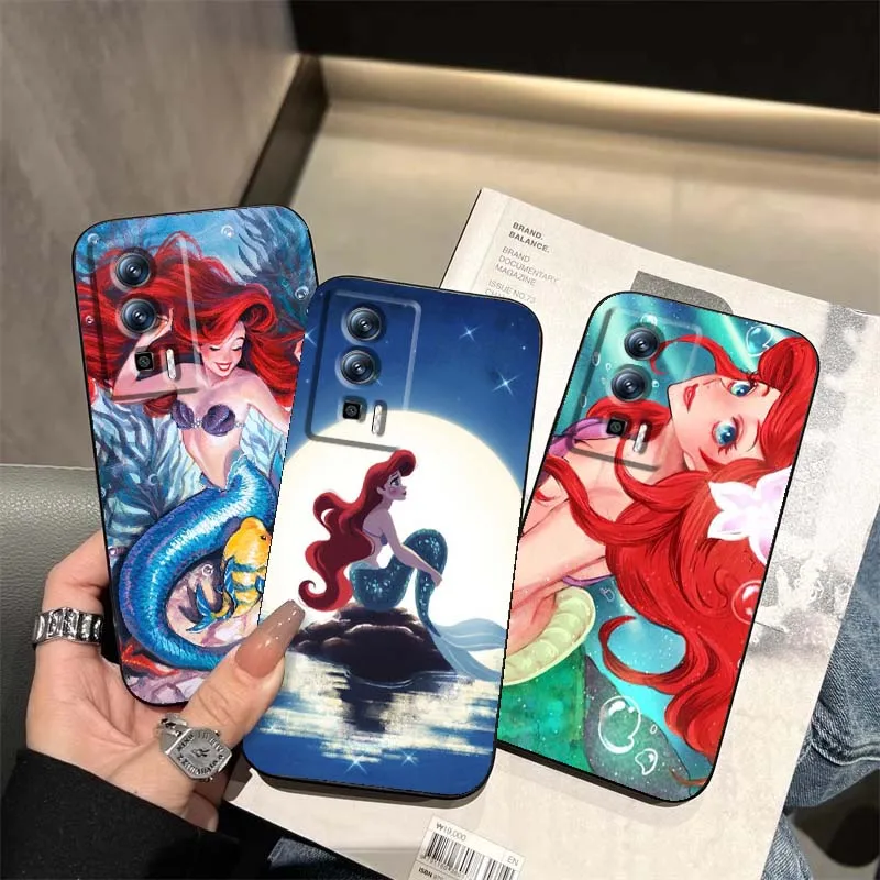

Disney The Little Mermaid Phone Case For Xiaomi Redmi 12 13C 12C 13 10C 9T A2 9A 9C 7A Note 10S 8T 10 9 8 Pro 4G 5G Black