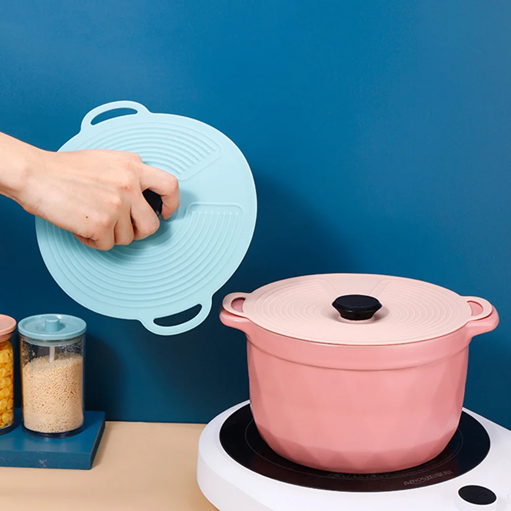 

1Pcs Antileak Silicone Lid Airtight Food Cover Reusable Heatresistant Kitchen Utensil Food Cover Silicone Lid Container Lids