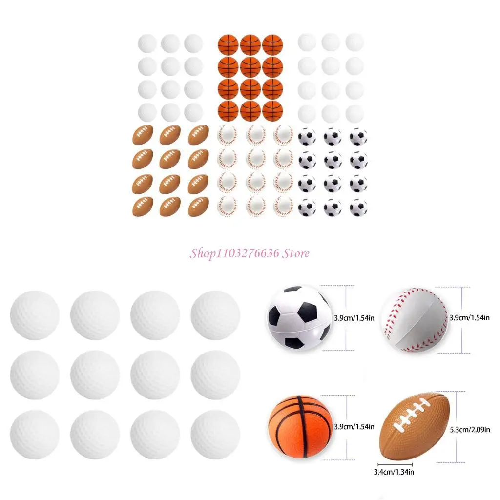 

R6FD 12pcs маленькие пенопластовые стрессовые шарики Fun Squeeze игрушечные спортивные шарики для детей и взрослых