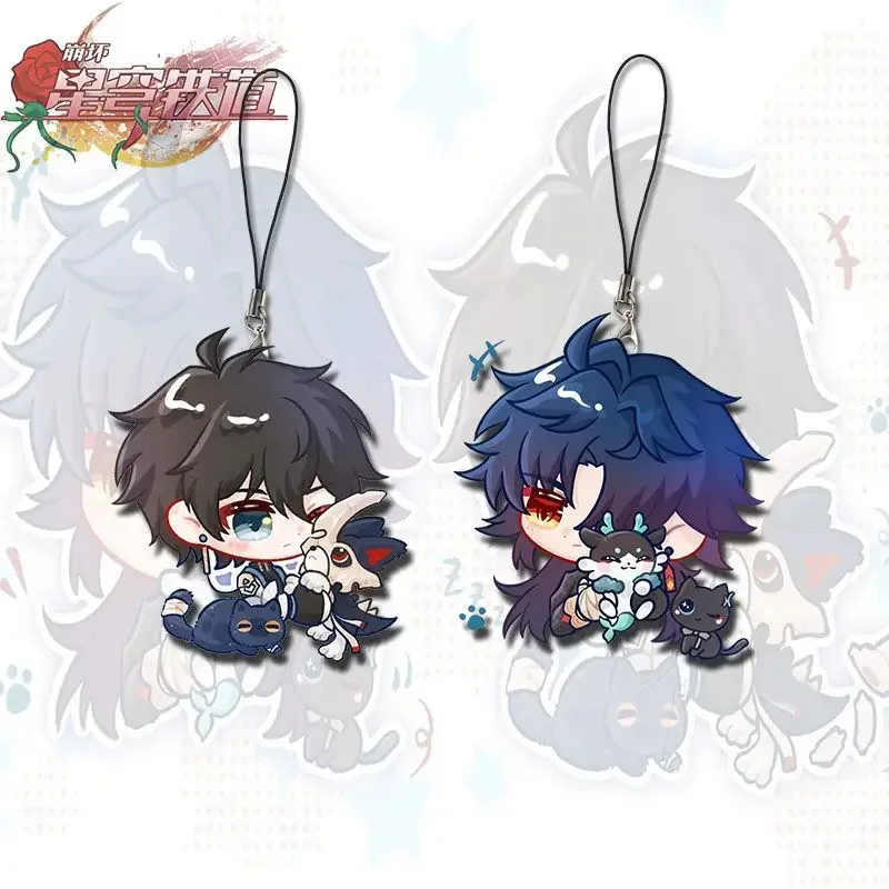 Honkai: Star Rail Dang Heng Blade Expression Acrylic Strap Lanyard For Mobile Phone Car Lanyard Strap Charms Pendant Phonestrap
