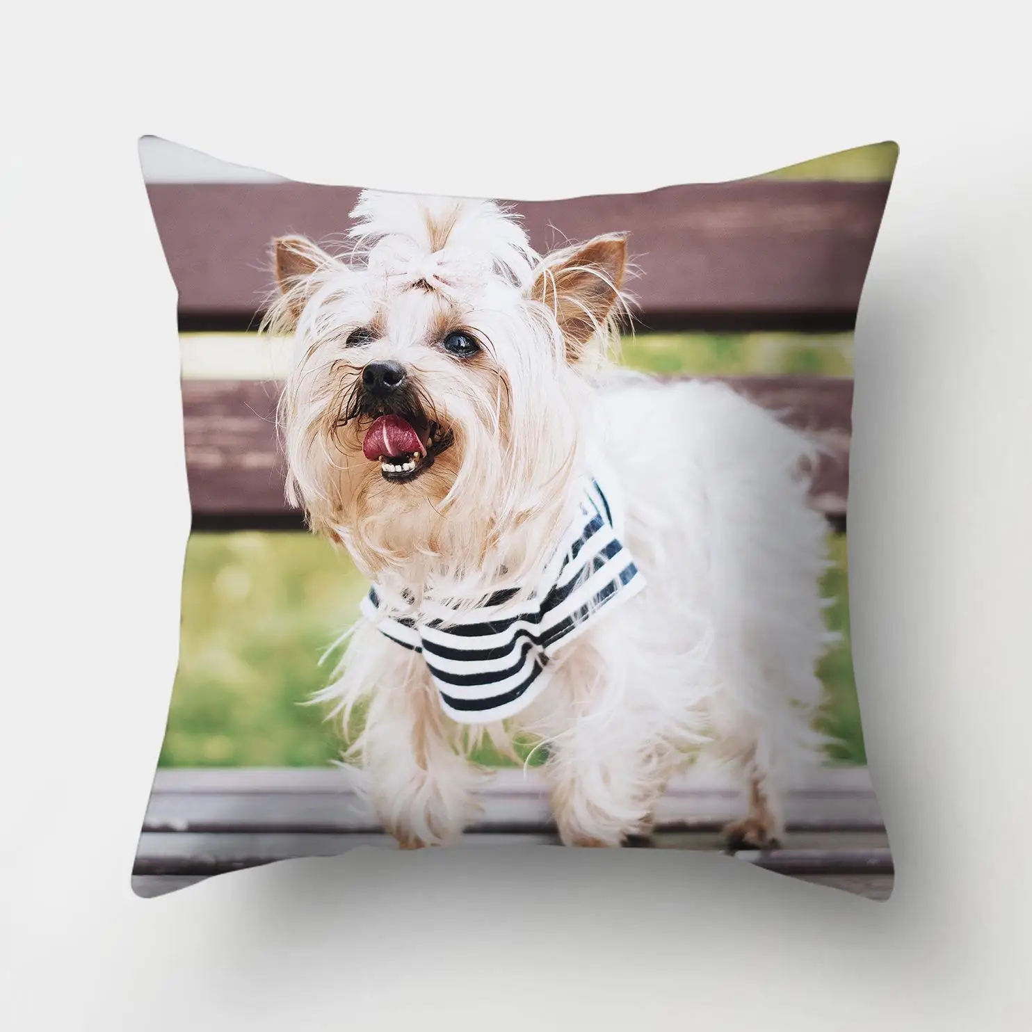 1 Piece Dog Pattern Cushion Cover Sofa Home Decor Car Office Supplies Outdoor Pillow