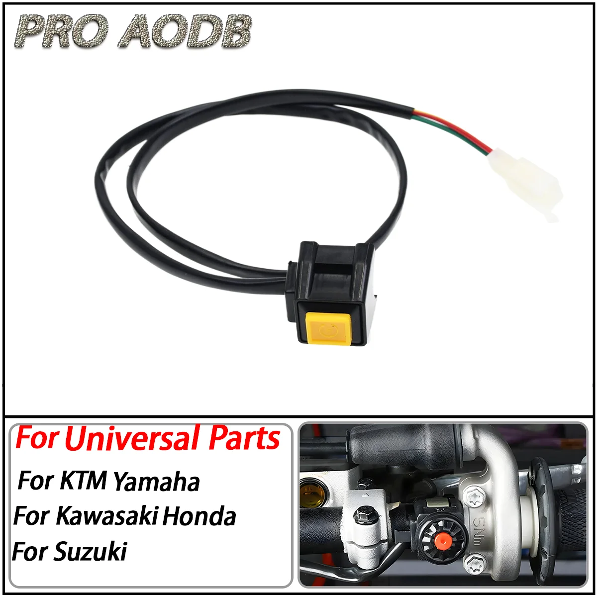 

Universal Motorcycle Kill Stop Switch Red Push Button Horn Starter Dirt Bike ATV UTV Dual Sport For KTM SX XC XCF Yamaha
