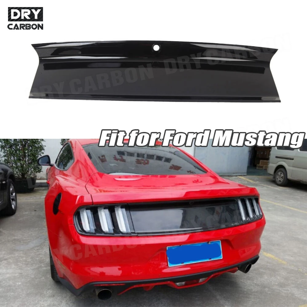 

Car Rear Bumper Guard Plate For Ford Mustang 2015-2020 Black Tail Gate Decklid Panel Spoiler Wing Trunk Lid Cover Splitter Trim