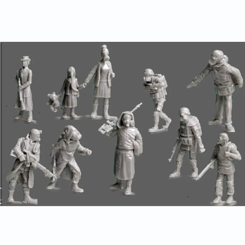 1/72 Scale Resin Model Figure GK Kits,Midnight World Settlers,Unassembled and Unpainted  Free Shipping