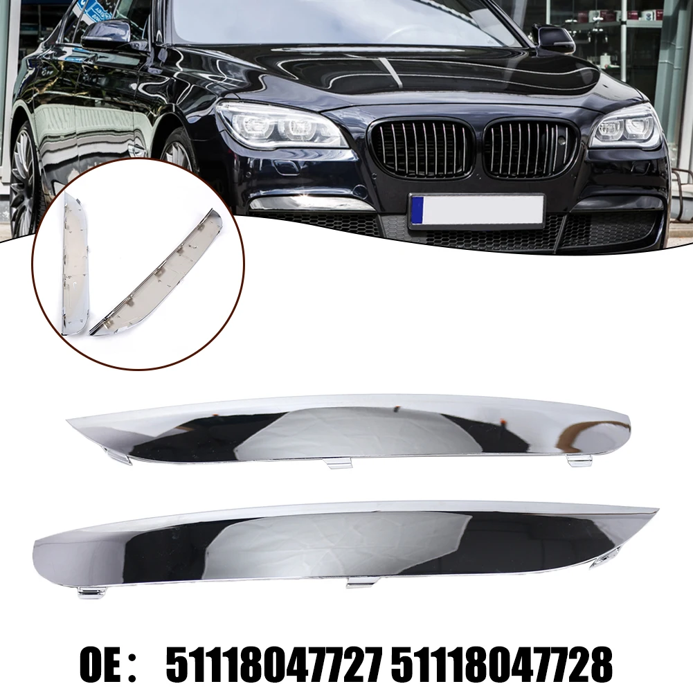 2pcs Car Front Bumper Moulding Trim For BMW 7 Series F01 F02 2009-2015 Front M Sport Bumper- 51118047727 51118047728 Acesssories