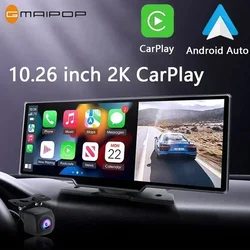 Wireless CarPlay Car DVR Dash Cam Rearview Camera 10.26