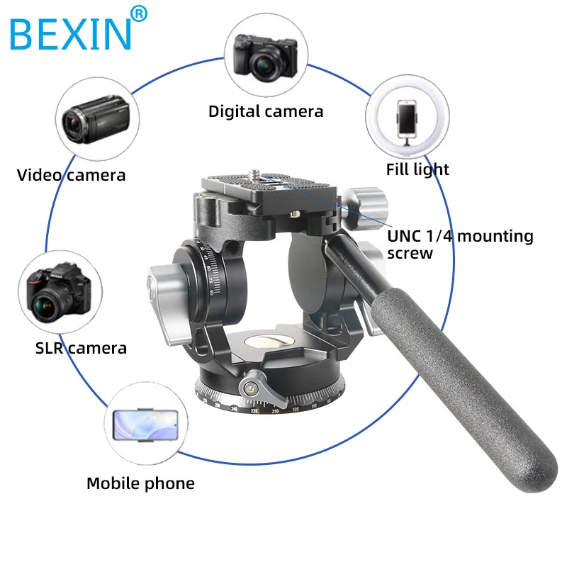 Professional Panoramic Heavy duty Aluminum Alloy Gimbal for DLSR Video Max Load Capacity 10kg Photography Stabilizer