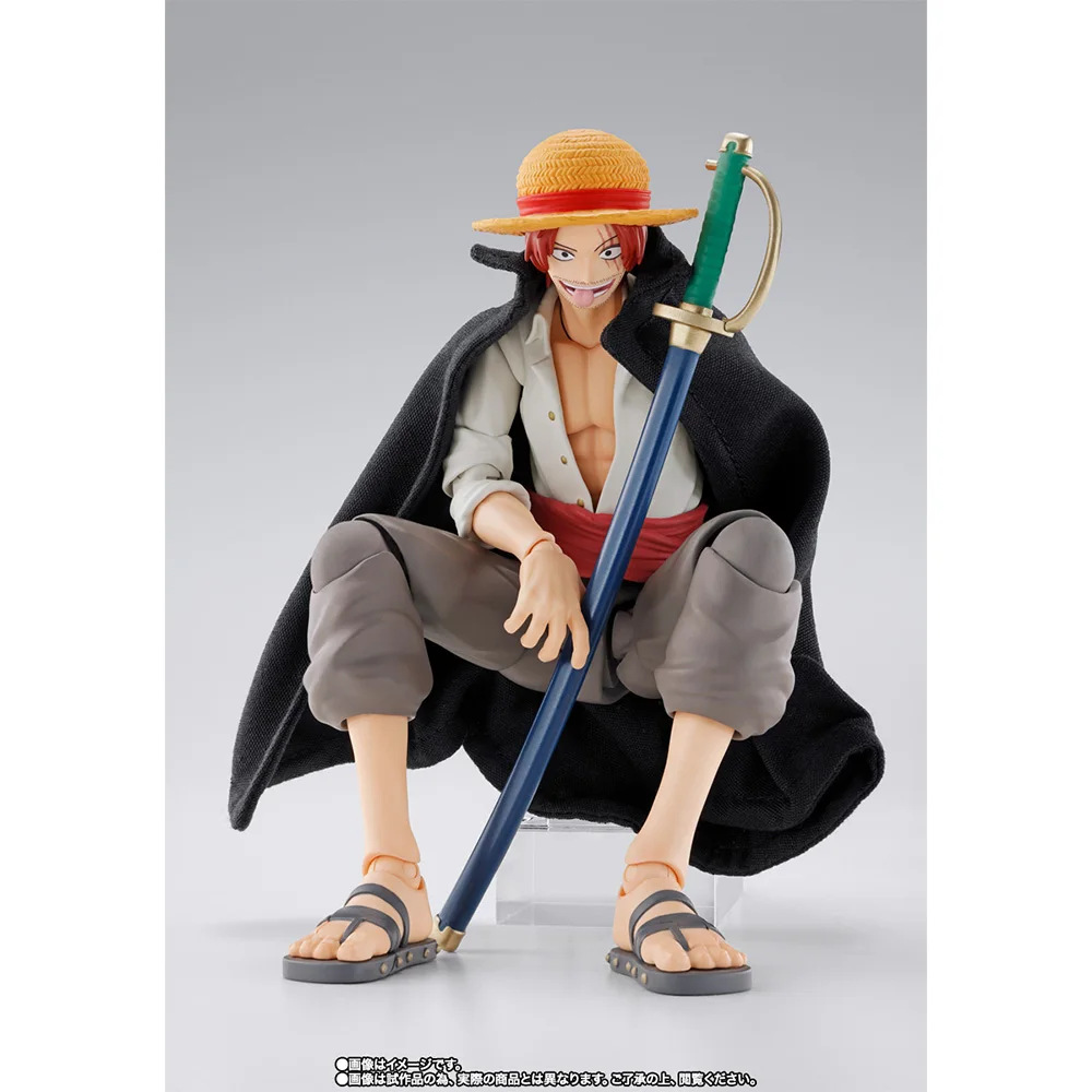 Bandai Spirits S.H.Figuarts One Piece Luffy Shanks Juvenile Period Model Toys Anime Action Figure Gift for Fans Kids Girls