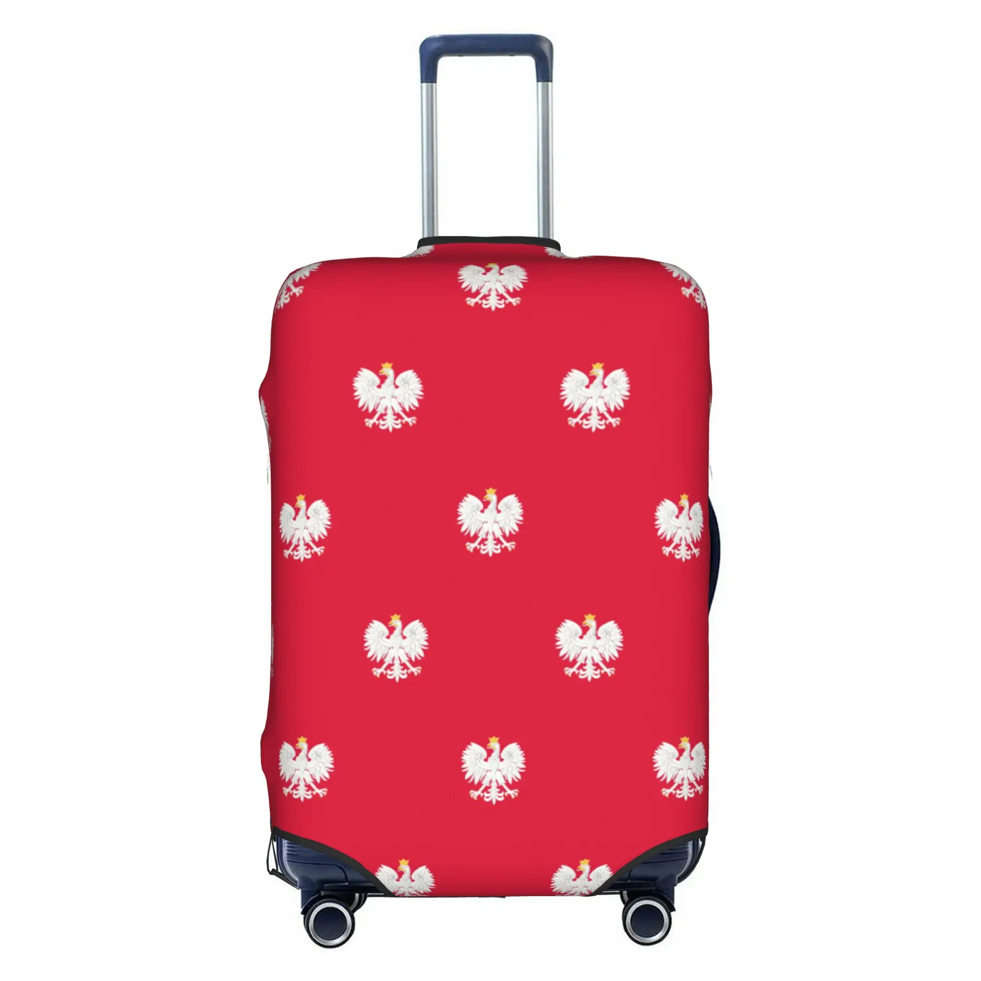 Polish Crest Luggage Cover Elastic Polska Poland Eagle Pride Travel Suitcase Protective Covers Fits 18-32 Inch