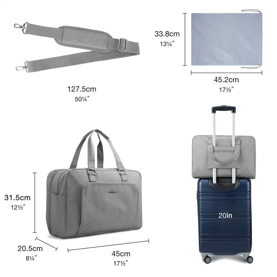 Imagem -06 - Bagsmart-viagem Duffle Bolsa Carry on Bagagem Weekend Bolsa Grande Capacidade durante a Noite Bolsas Impermeáveis para Business Gym Pendulares para Fora