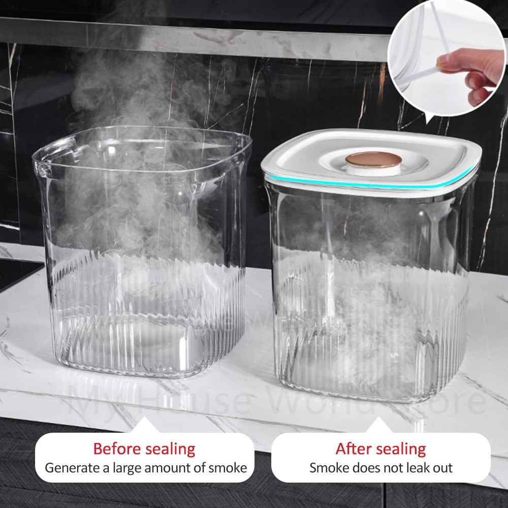 5KG Rice Storage Box Rice Dispenser Transparent Insect Proof Waterproof Sealed Dry Cereal Grain Bucket Kitchen Food Container