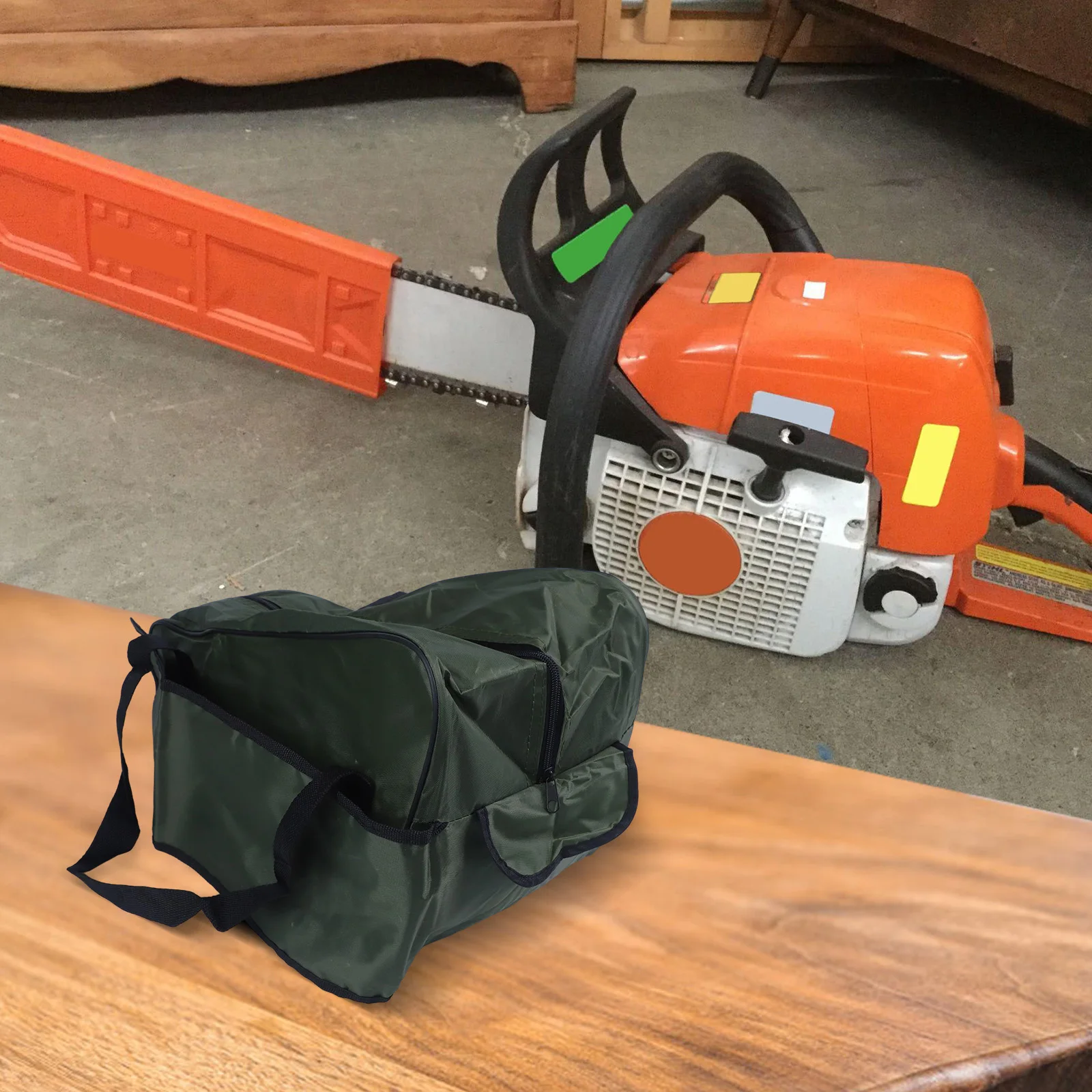 Adjustable Strap Chainsaw Carry Case Made of Waterproof Oxford Fabric Fits 12 14 and 16 Inch Chainsaws with Handle
