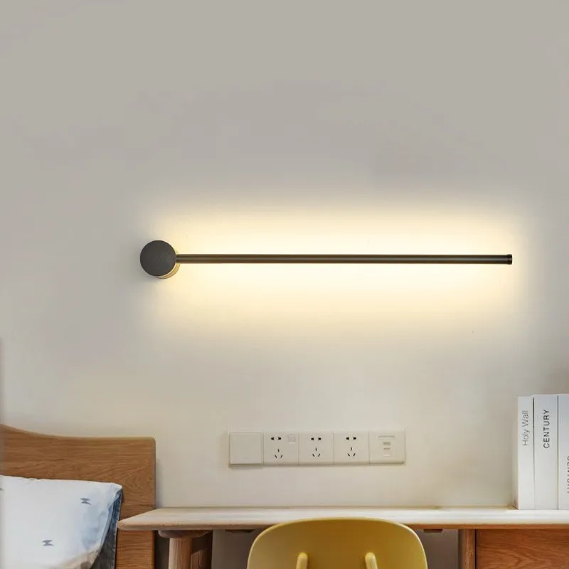 Modern Black and White Strip Wall Lamp LED Minimalist Indoor Wall Lamp Suitable for Indoor Living Room Bedroom Dining Room Aisle