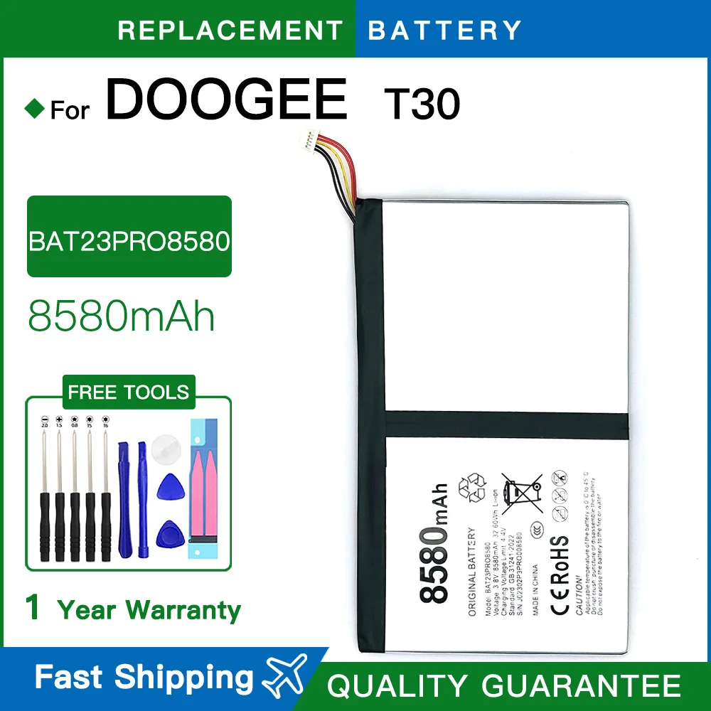Brand new 8580mAh Original Replacement Battery BAT23PRO8580 For Doogee T30 Mobile Phone TABLET batteria batteries + free tools